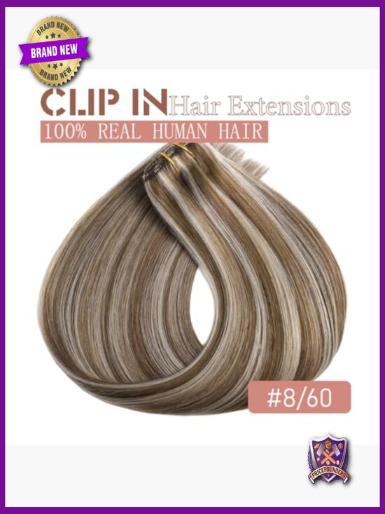 14 Inch Clip In Human Hair Extensions 80g 5pcs Remy Straight Reusable main image 6